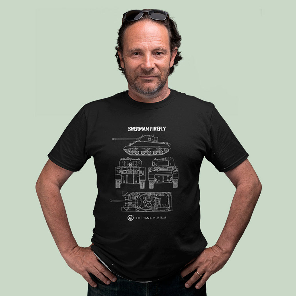 Sherman Firefly Blueprint T-Shirt T-Shirt On Demand Star Editions Black Small