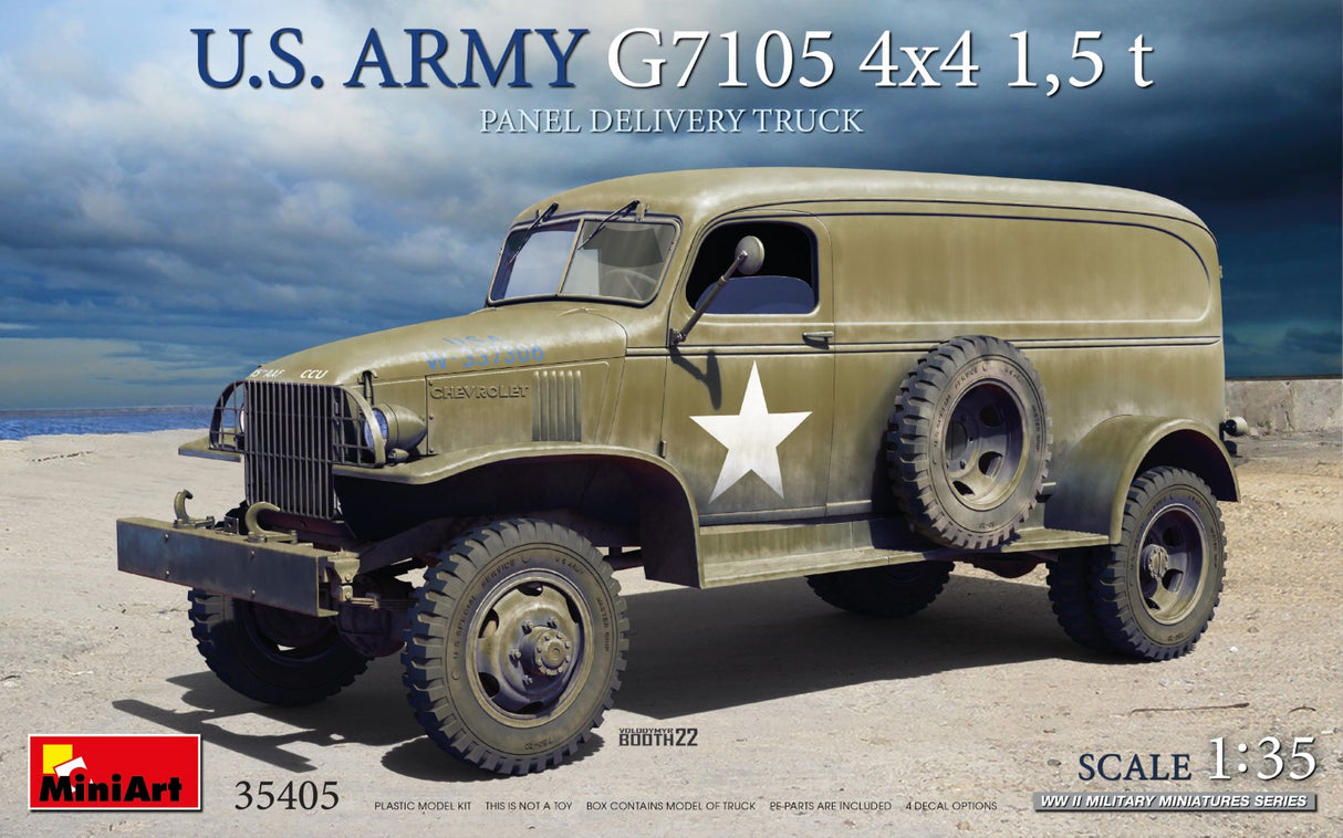 MiniArt 1/35 G7105 4x4 1.5t US Army Panel Delivery Truck Scale Model MiniArt
