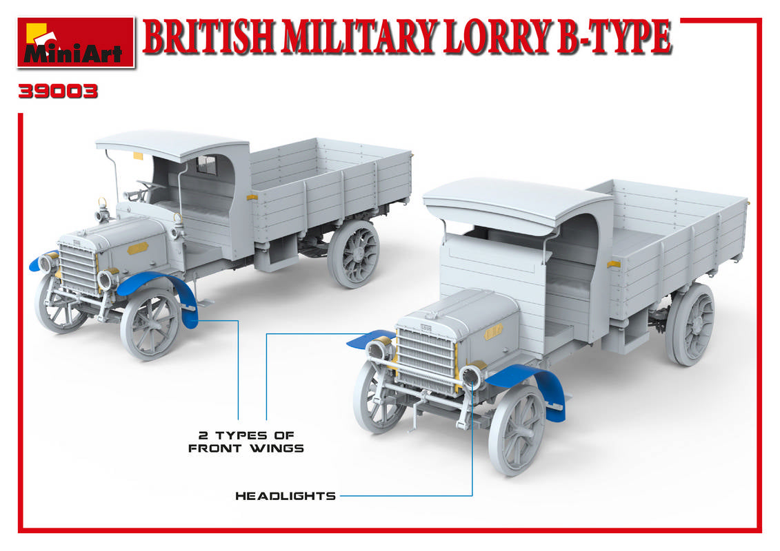 MiniArt 1/35 British Military Lorry B-Type Scale Model MiniArt