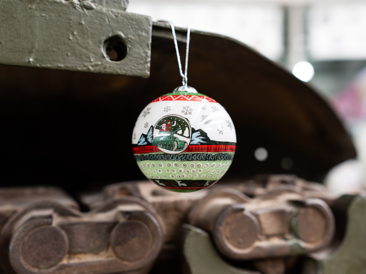 Bauble Santa in Sherman Tank 2026 (Ready to make Live if happy to go ahead with Xmas!) Homewares Lighthome