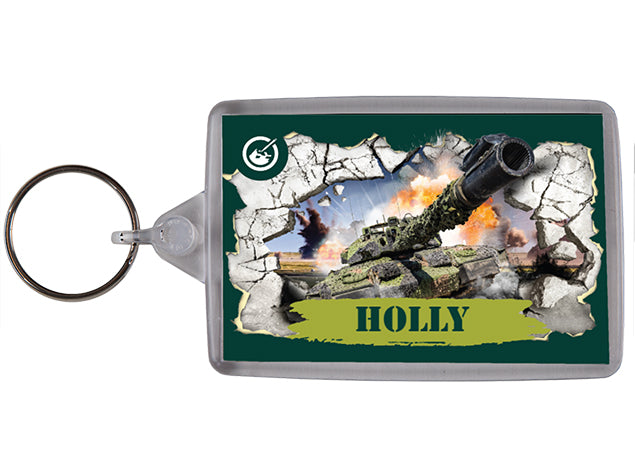 Tank Through Wall Personalised Keyring Keyring My Moments