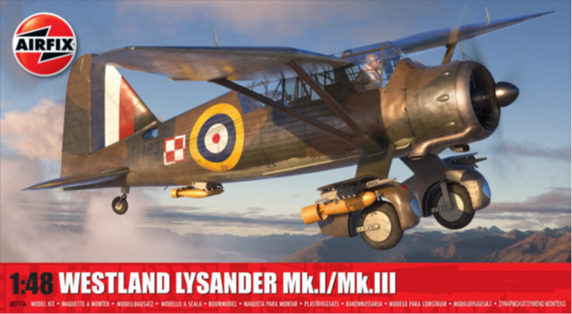 Airfix 1/48 Scale Westland Lysander Mk I Mk III. Brick Model Kit Airfix