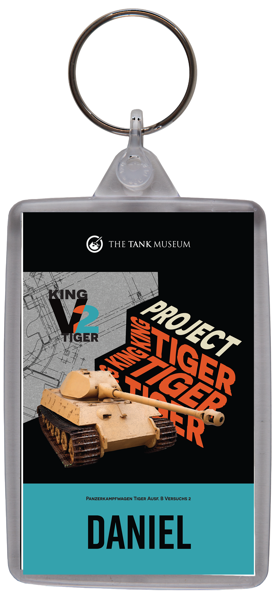 King Tiger V2 Personalised Keyring Keyring My Moments