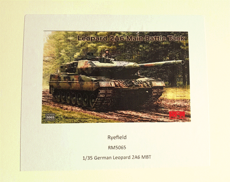 Ryefield Model 1/35 Leopard 2A6 MBT (WHITE BOX)