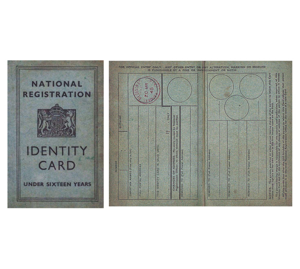 Under Sixteen Years Identity Card Collectables The Memorabilia Pack Co