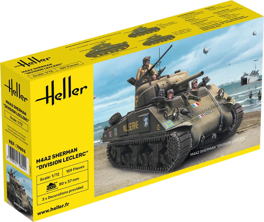 Heller 1/72 M4A2 Sherman Division Leclerc CHECK MODELS Heller