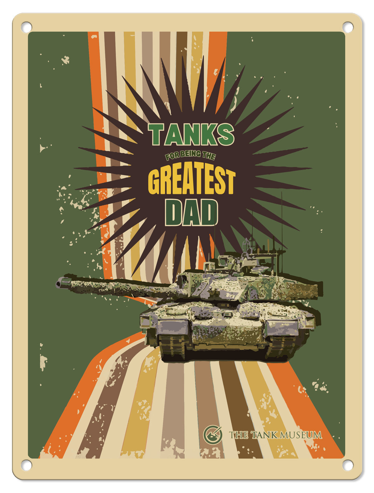 Tanks for Being the Greatest Dad Metal signs Wall Art The Original Metal Sign Co