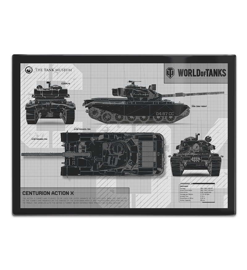 World of Tanks Centurion Fridge Magnet Fridge Magnet The Original Metal Sign Co