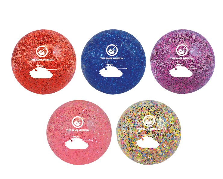 Tank Museum Sparkle Bouncy Ball Toy Emblem