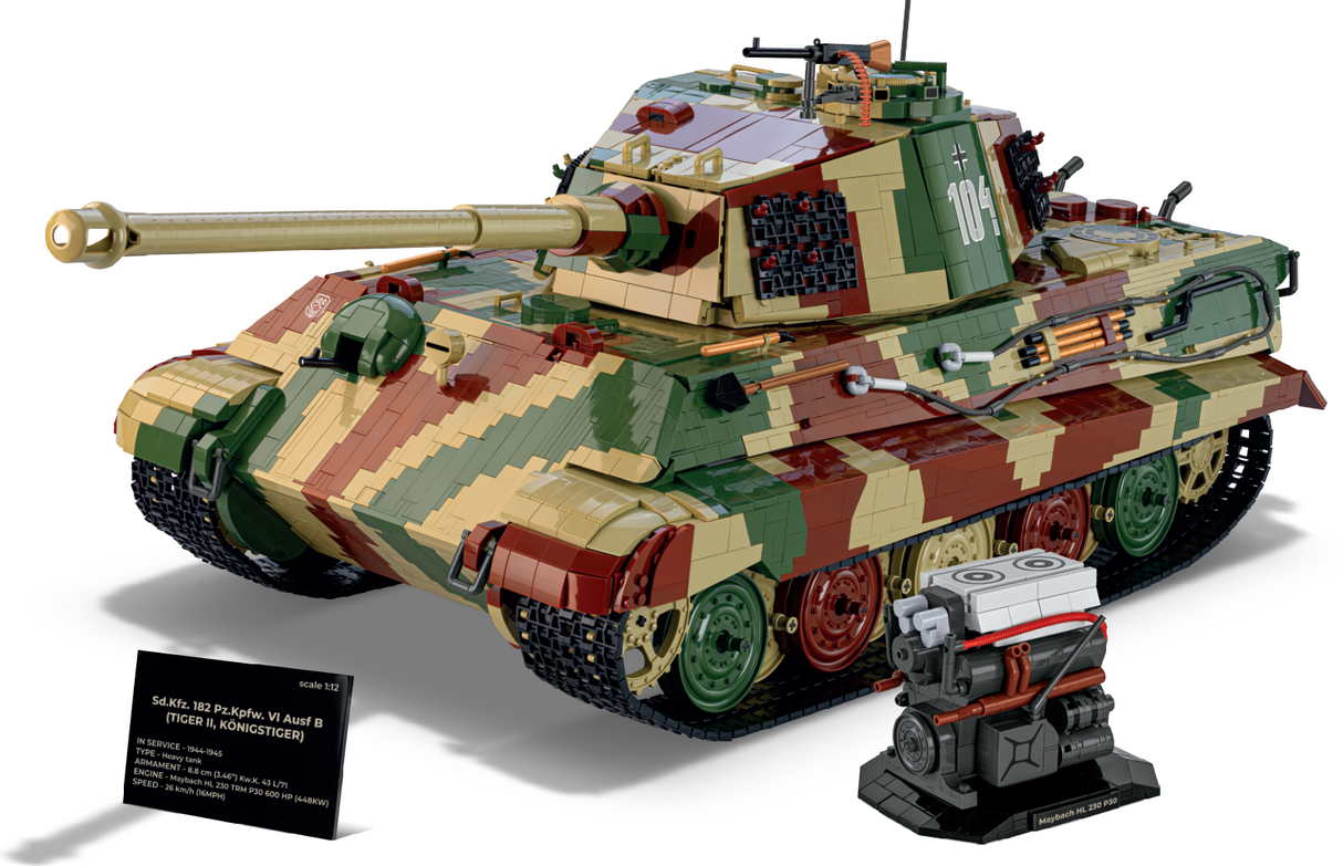 Cobi 1/12 Scale Tiger II Konigstiger Brick Model Kit Cobi