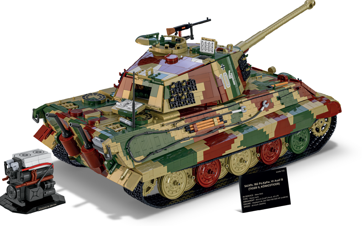 Cobi 1/12 Scale Tiger II Konigstiger Brick Model Kit Cobi
