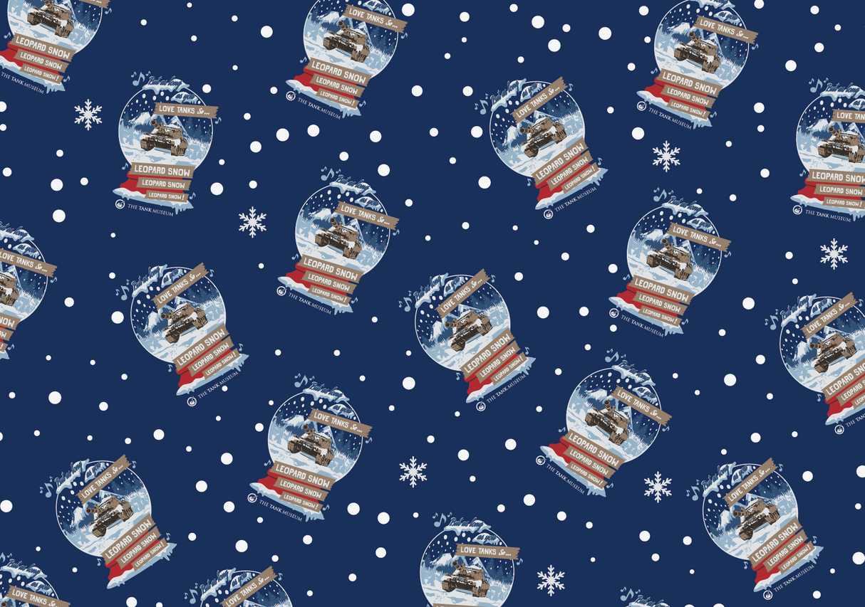 Christmas Tank Museum Wrapping Paper - Two sheet pack Wrapping Paper Where The Trade Buys Leopard Snow!