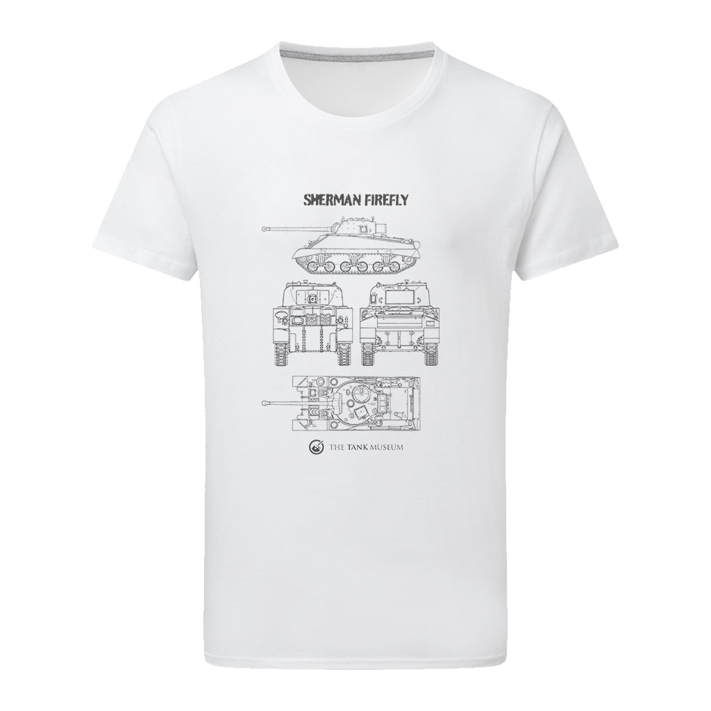 Sherman Firefly Blueprint T-Shirt T-Shirt On Demand Star Editions White Small