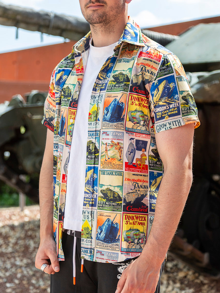 Vintage Hawaiian Shirt Shirt T and F