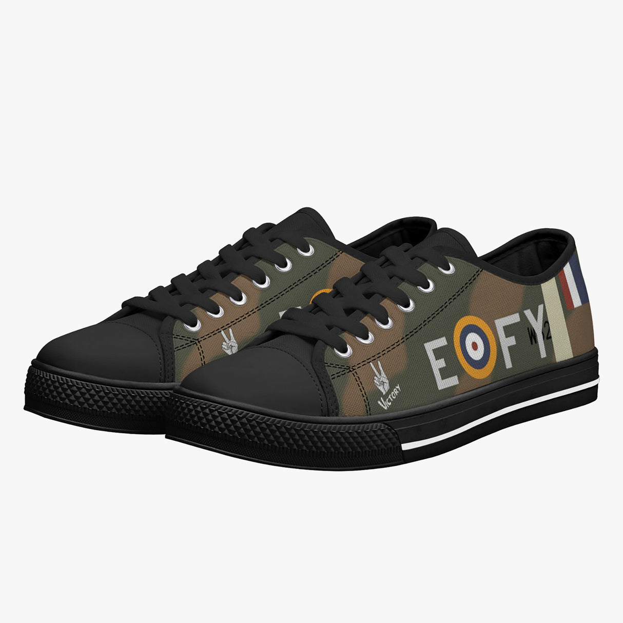 Eric Lock Spitfire Low Top Canvas Trainer Footwear I Love A Hanger