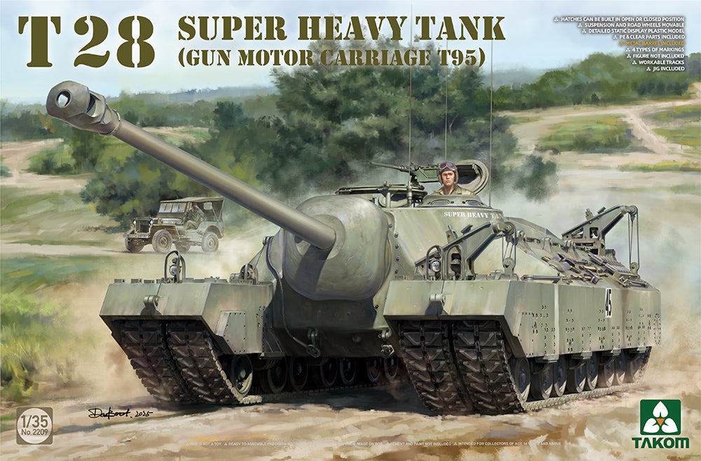 Takom 1:35 US Army T28 Super Heavy Tank/Gun Motor Carriage T95