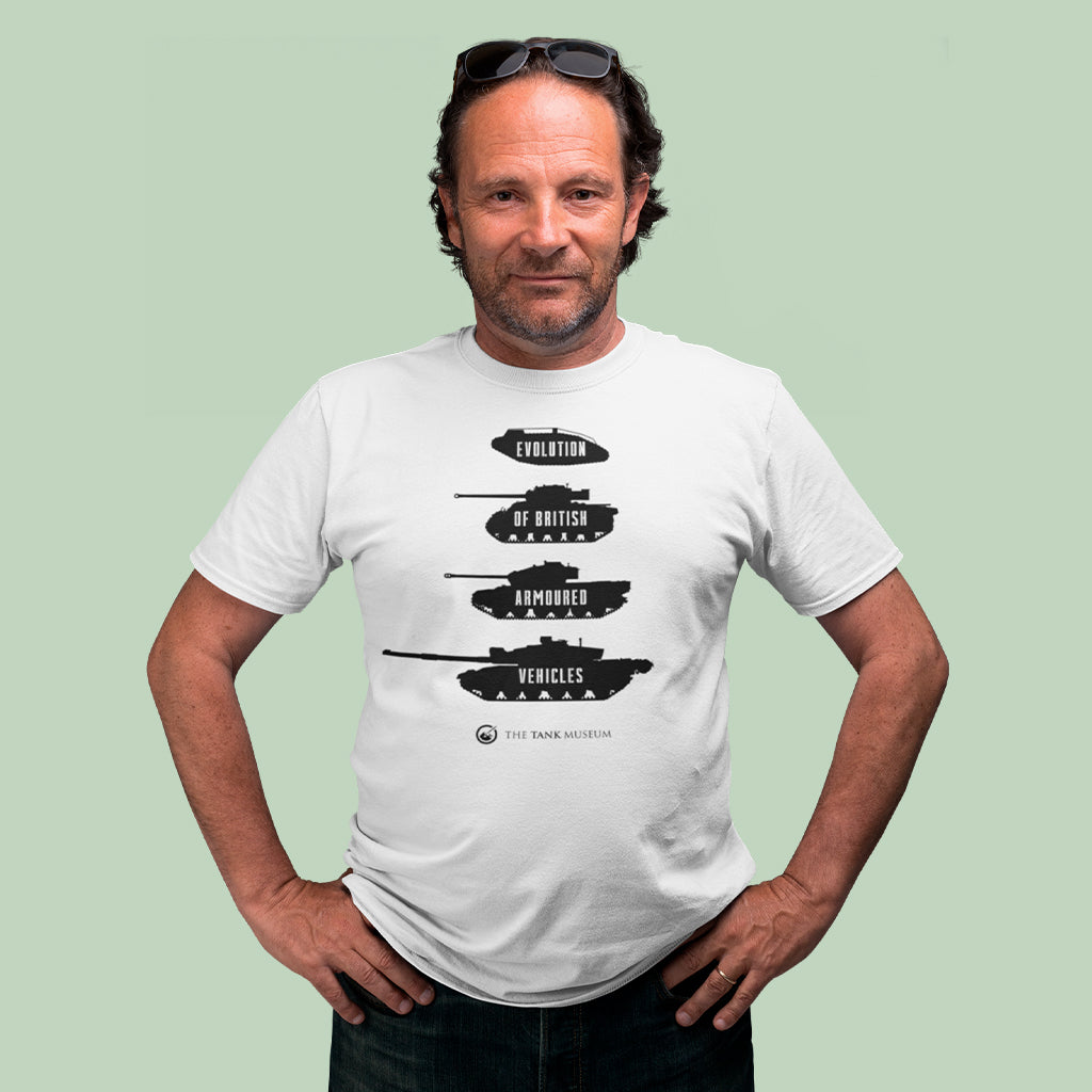 Evolution of British Armoured Vehicles Tanks T-Shirt T-Shirt On Demand Star Editions