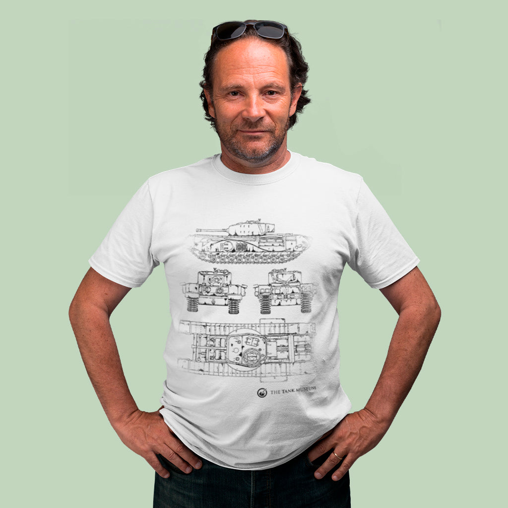 Churchill VII Tank Blueprint T-Shirt T-Shirt On Demand Star Editions