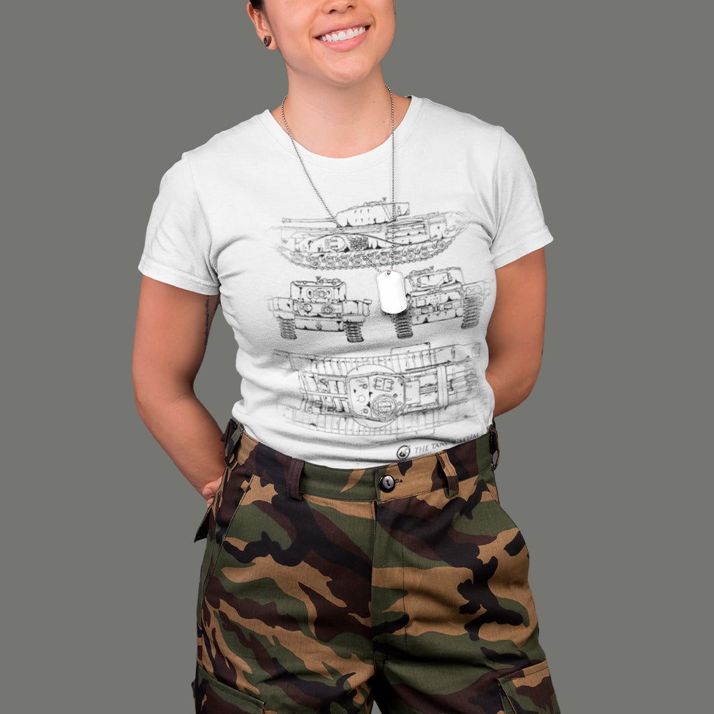 Churchill VII Tank Blueprint T-Shirt T-Shirt On Demand Star Editions
