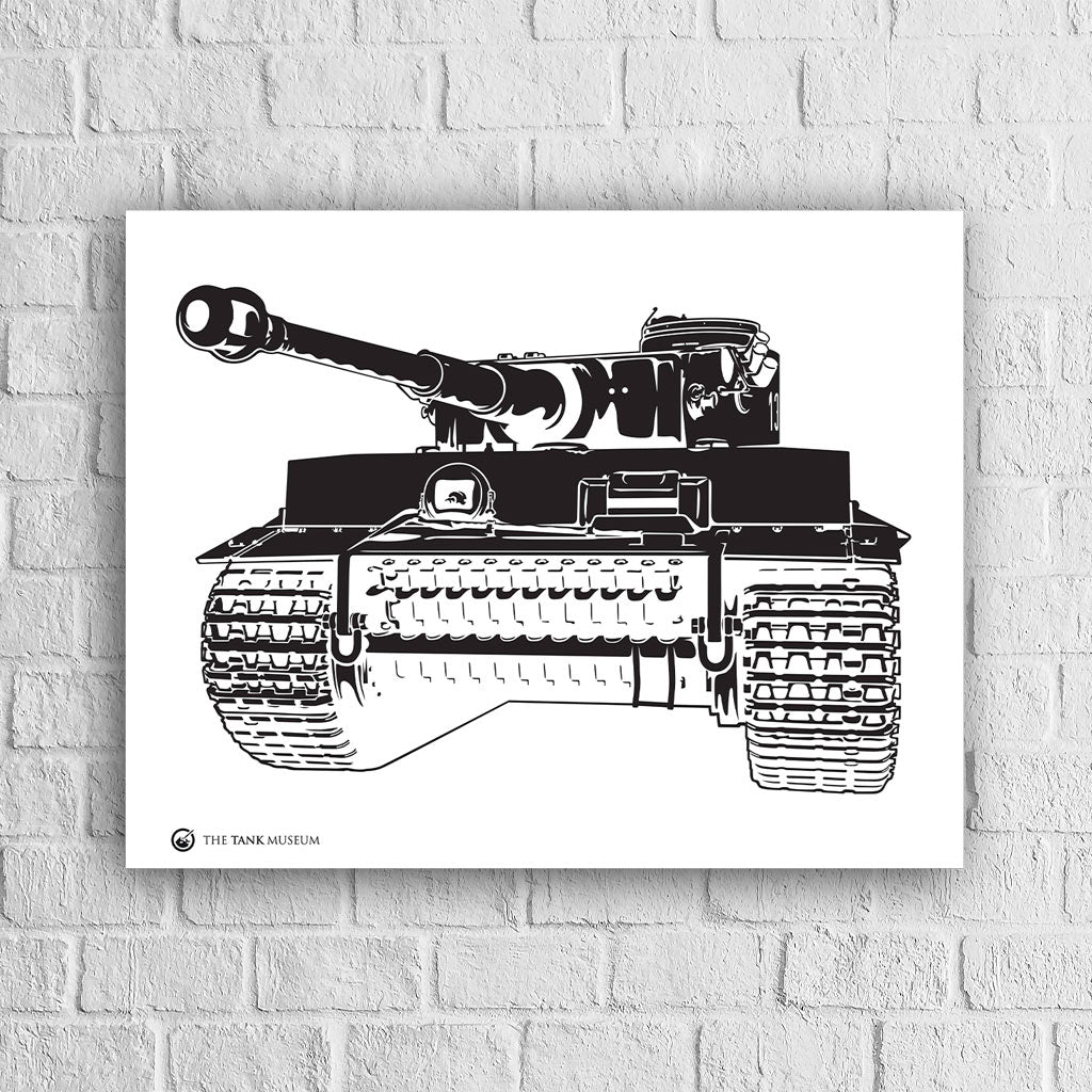 Art Print: Tiger 131 Tank Illustration Wall Art On Demand Star Editions 40X50cm No Frame
