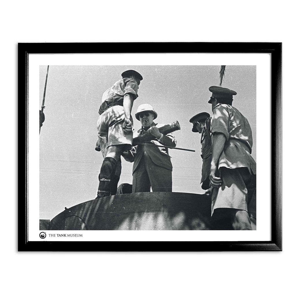 Art Print: Churchill, Tiger 131 Tank in Tunisia Wall Art On Demand Star Editions 11x14" With Black Frame