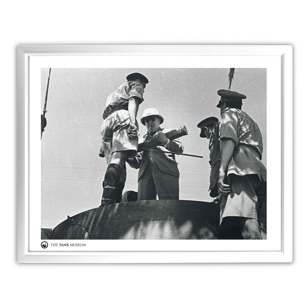 Art Print: Churchill, Tiger 131 Tank in Tunisia Wall Art On Demand Star Editions 11x14" With White Frame