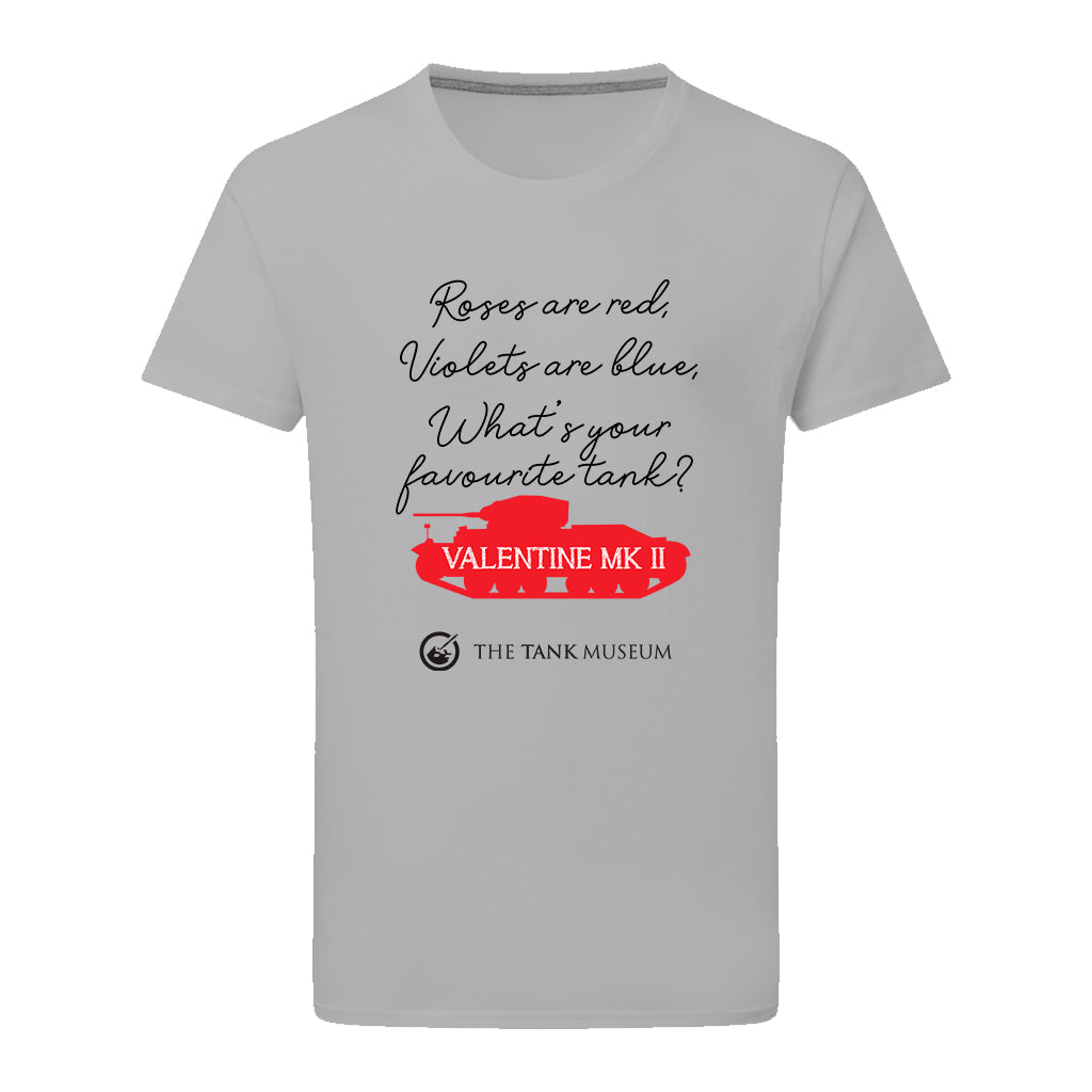 Valentine Tank Poem T-Shirt T-Shirt On Demand Star Editions Sport Grey S