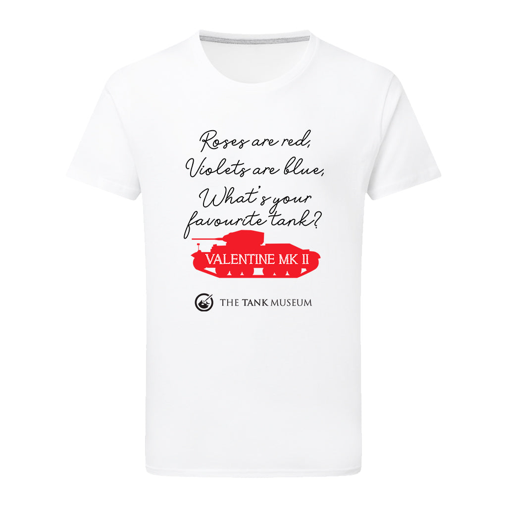 Valentine Tank Poem T-Shirt T-Shirt On Demand Star Editions White S