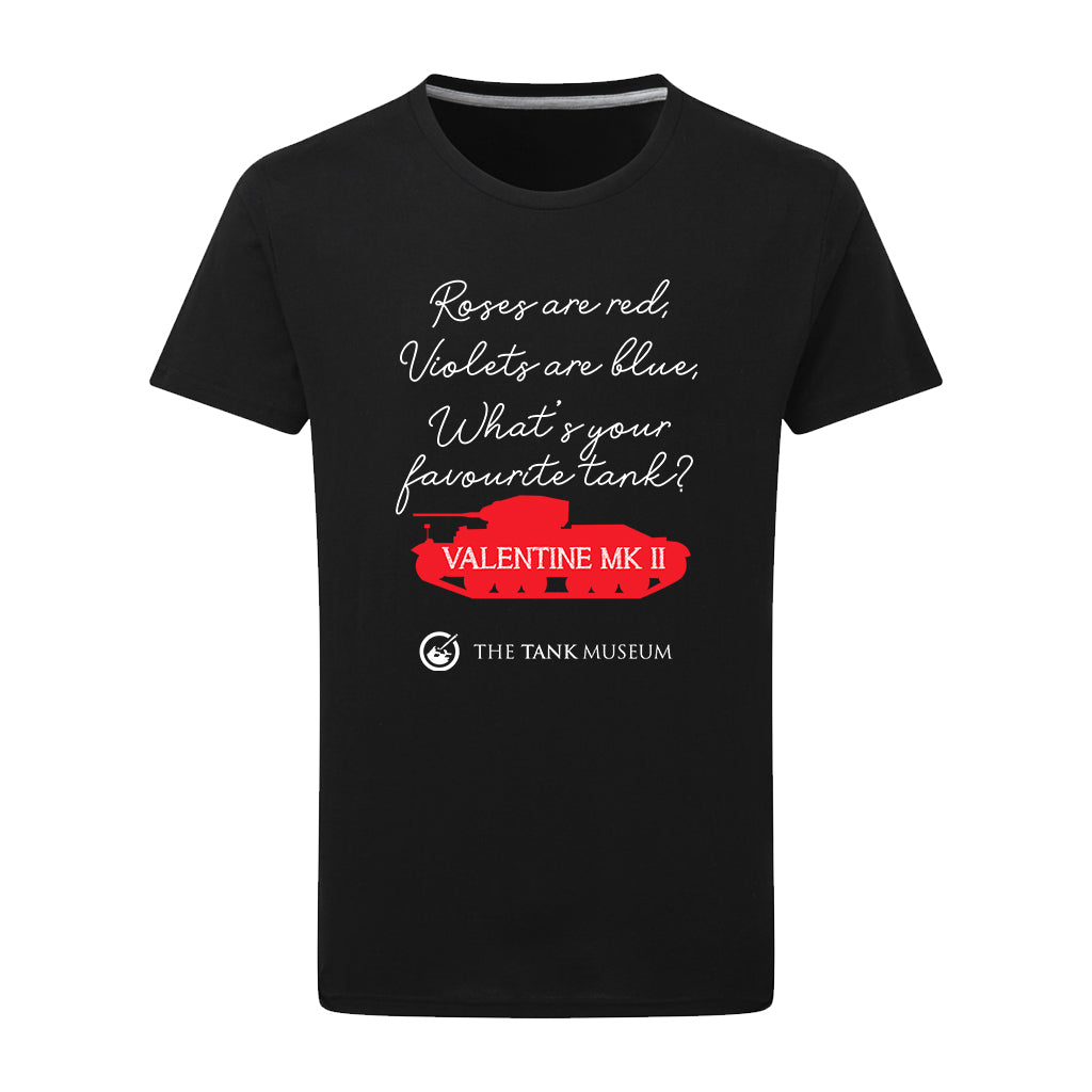 Valentine Tank Poem T-Shirt T-Shirt On Demand Star Editions Black S