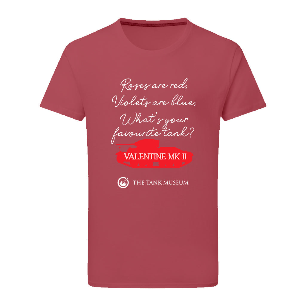 Valentine Tank Poem T-Shirt T-Shirt On Demand Star Editions Cardinal Red S