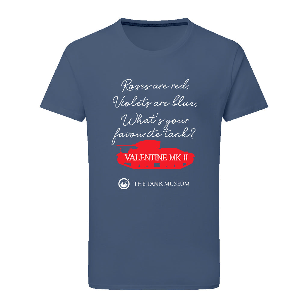 Valentine Tank Poem T-Shirt T-Shirt On Demand Star Editions Navy S