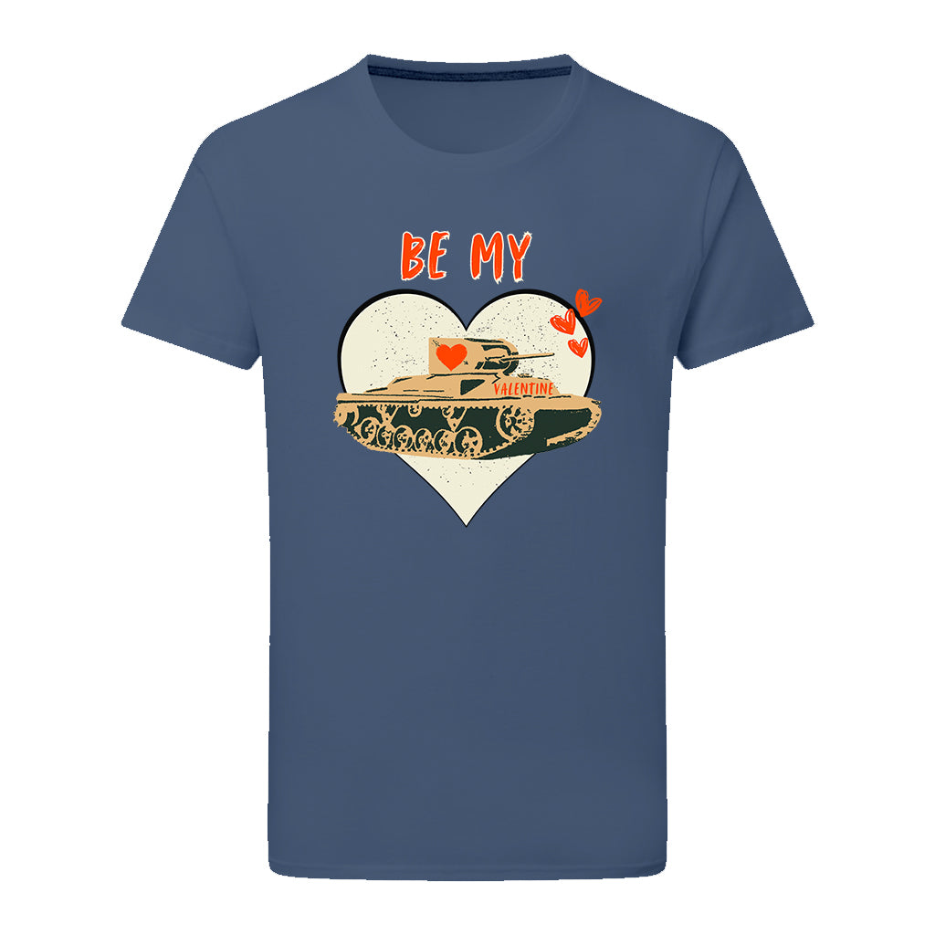 Be My Valentine Tank Heart T-Shirt T-Shirt On Demand Star Editions Navy S