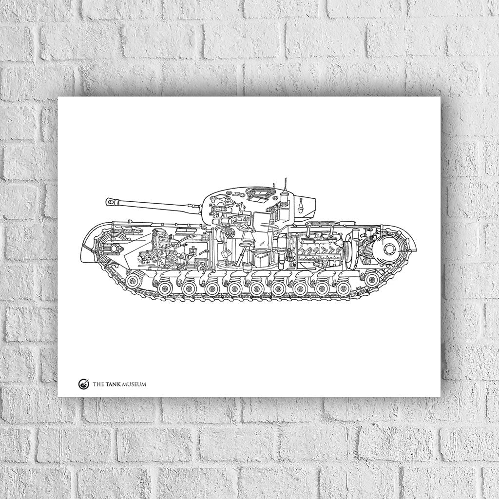 Art Print: Churchill Mk IV Tank Wall Art On Demand Star Editions 11x14" No Frame