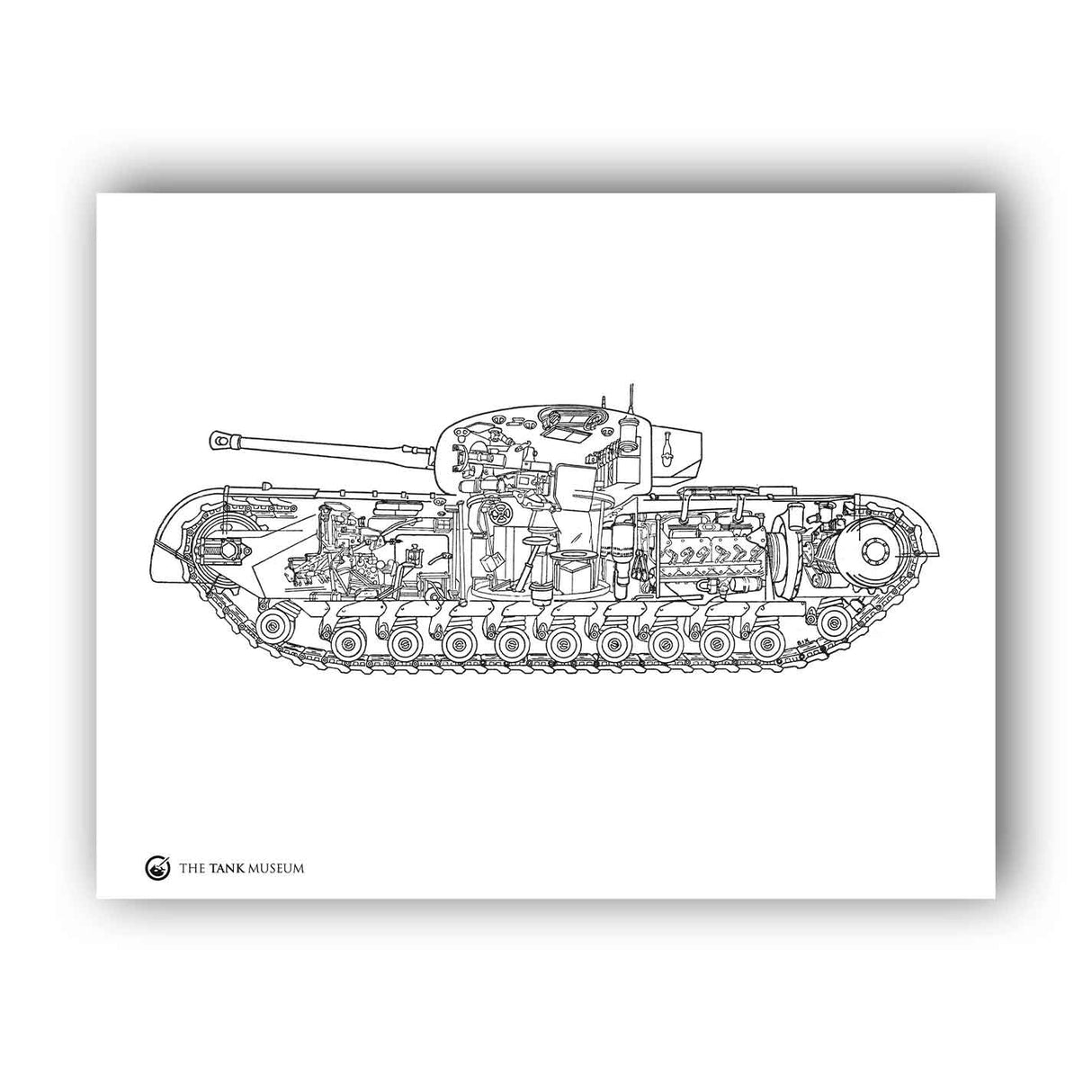 Art Print: Churchill Mk IV Tank Wall Art On Demand Star Editions 40X50cm No Frame