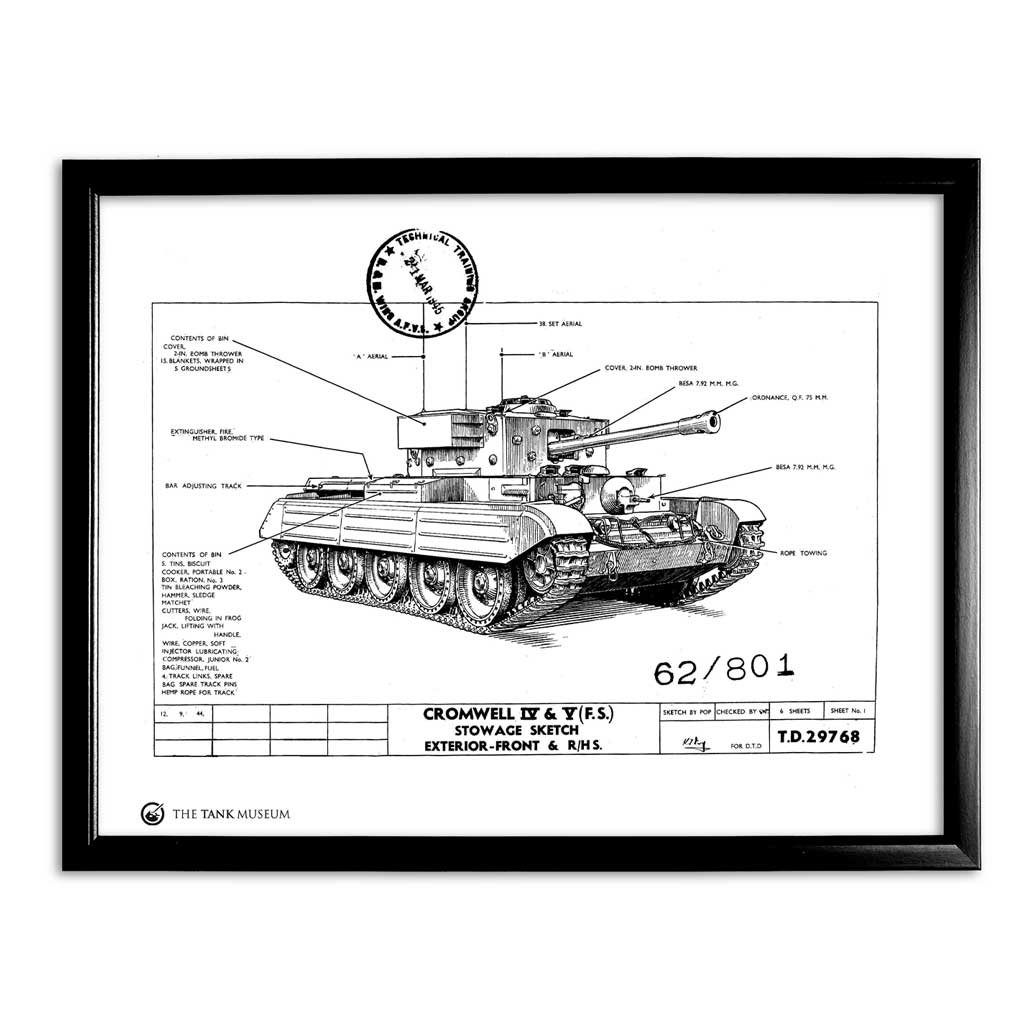 Art Print: Cromwell IV & V Stowage Wall Art On Demand Star Editions 11x14" With Black Frame