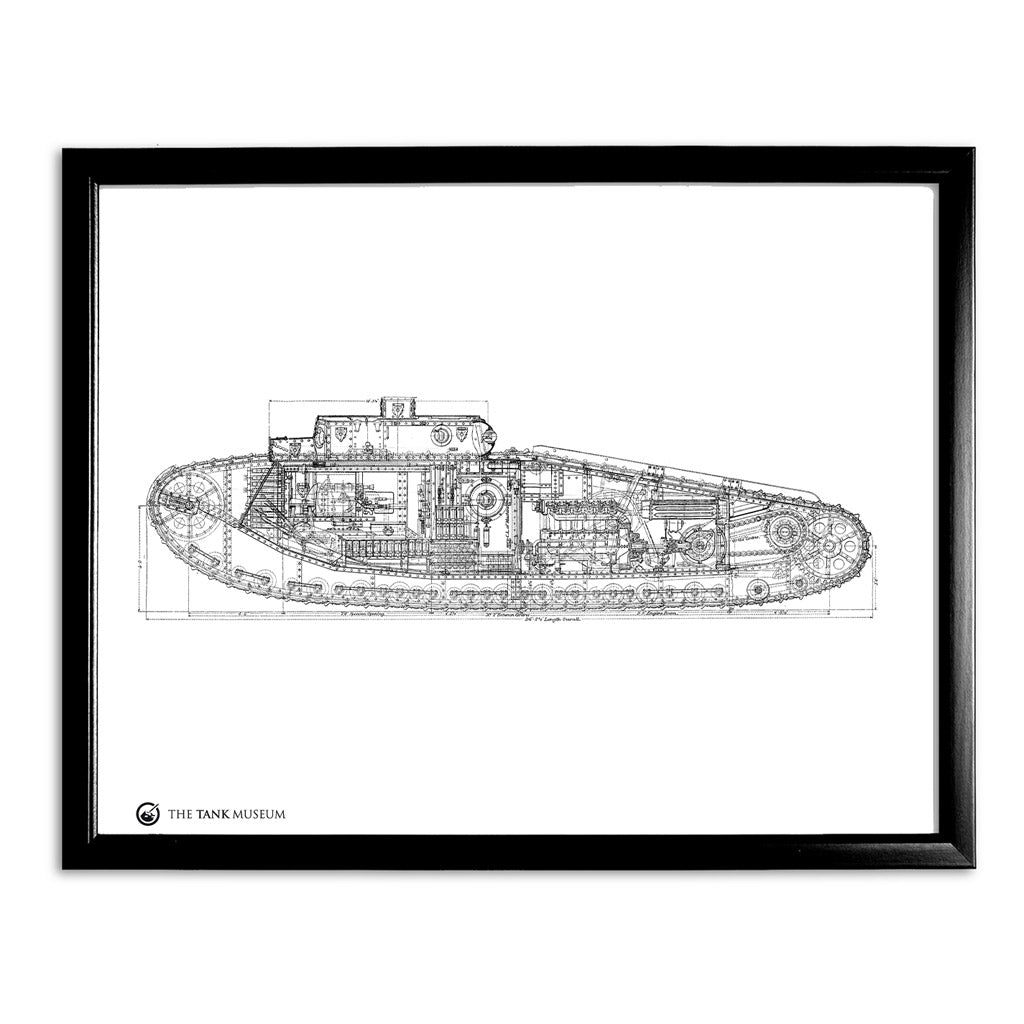 Art Print: Mark VIII International Tank Wall Art On Demand Star Editions 11x14" With Black Frame