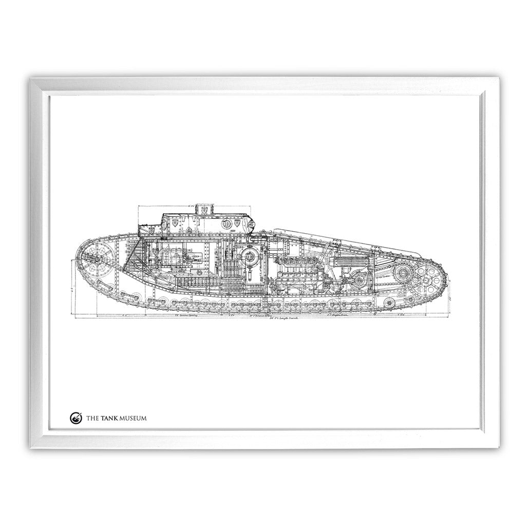 Art Print: Mark VIII International Tank Wall Art On Demand Star Editions 11x14" With White Frame