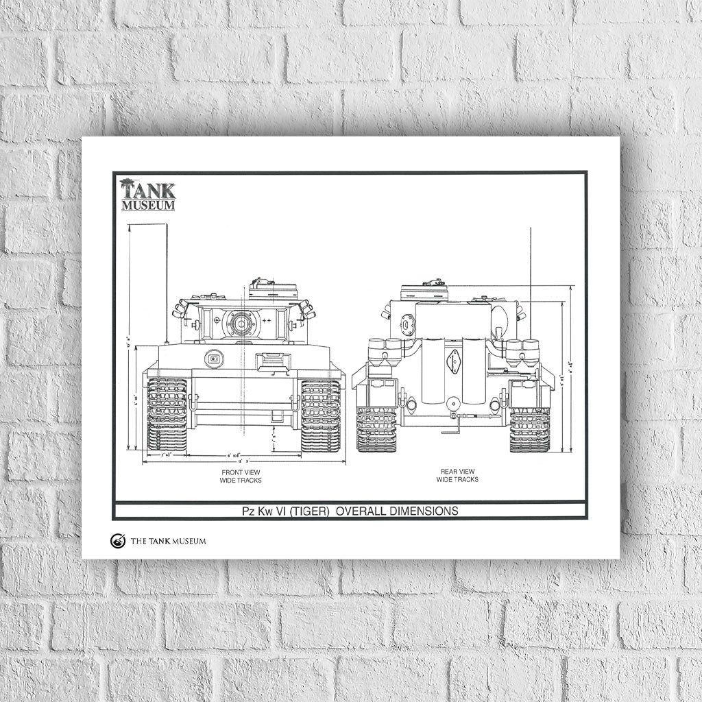 Art Print: PzKpfw Tiger I Tank Front and Rear Wall Art On Demand Star Editions