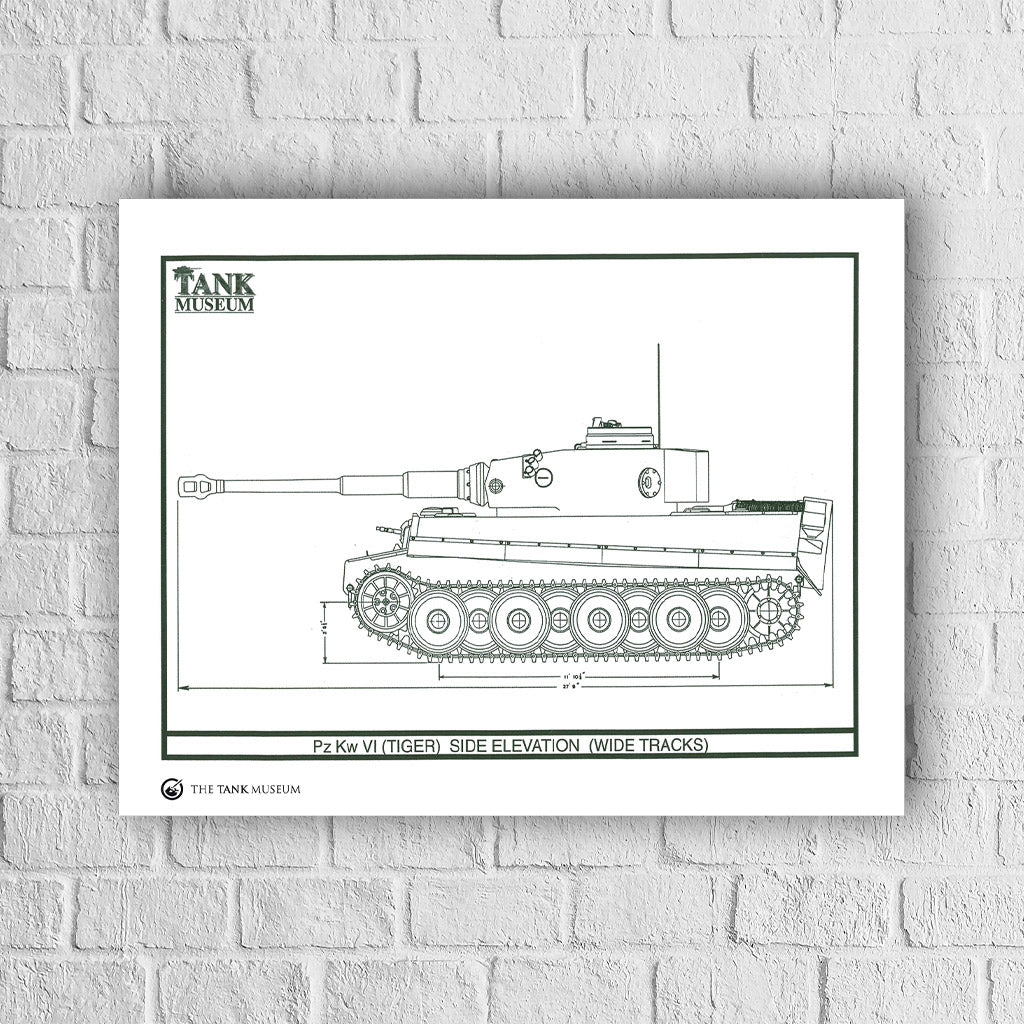 Art Print: PzKpfw Tiger I Tank - Side View Wall Art On Demand Star Editions