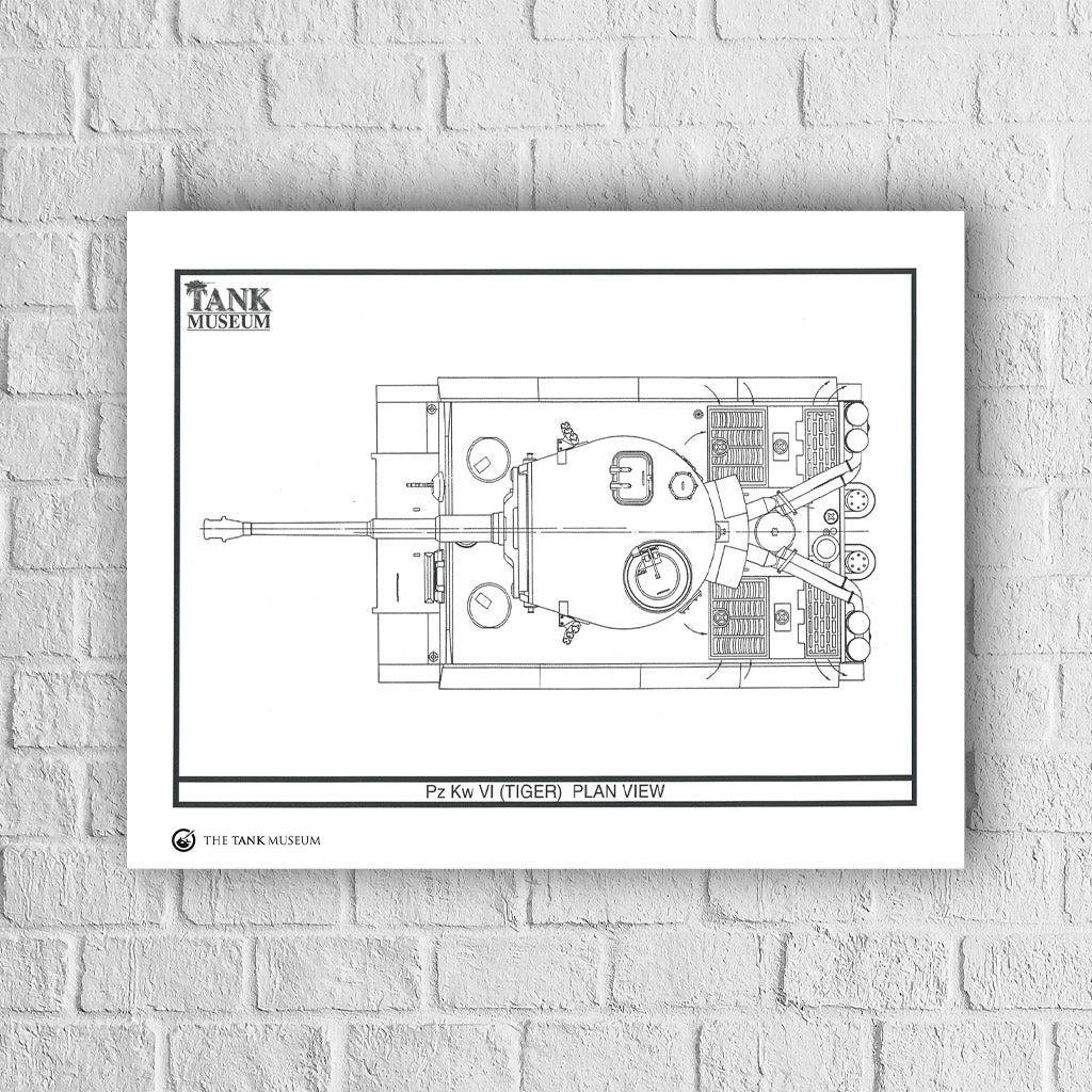 Art Print: PzKpfw Tiger I Tank - Top View Wall Art On Demand Star Editions