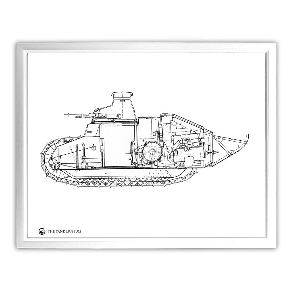 Art Print: Renault FT17 Tank Wall Art On Demand Star Editions 11x14" With White Frame
