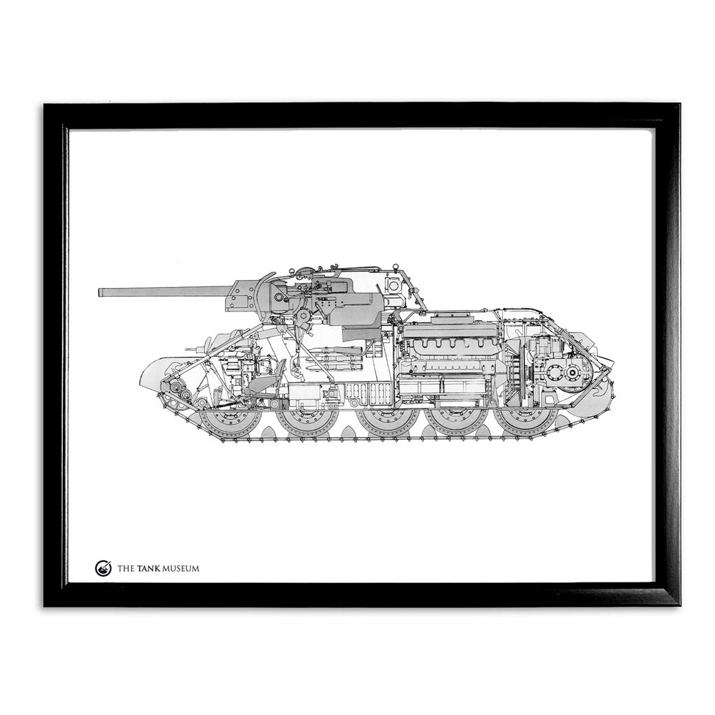Art Print: T-34-76 Tank Wall Art On Demand Star Editions 11x14" With Black Frame