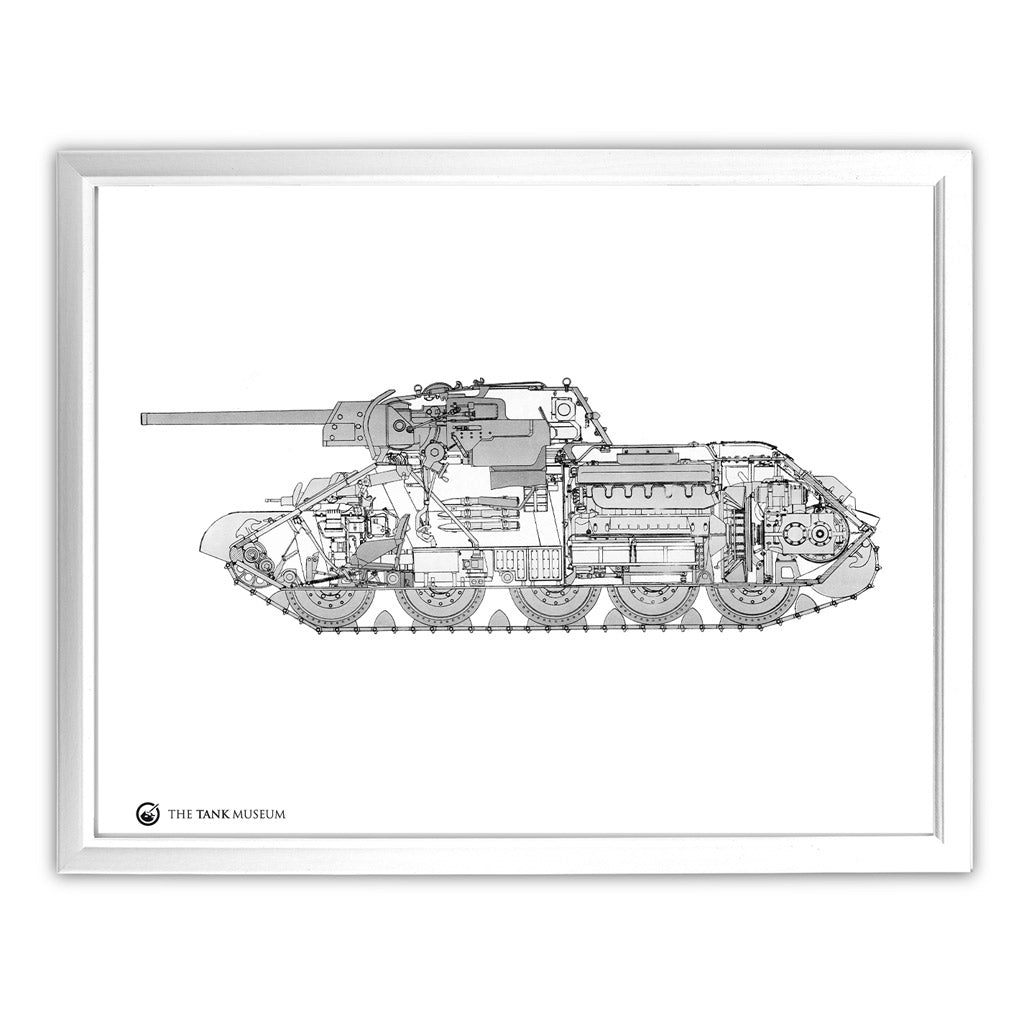 Art Print: T-34-76 Tank Wall Art On Demand Star Editions 11x14" With White Frame