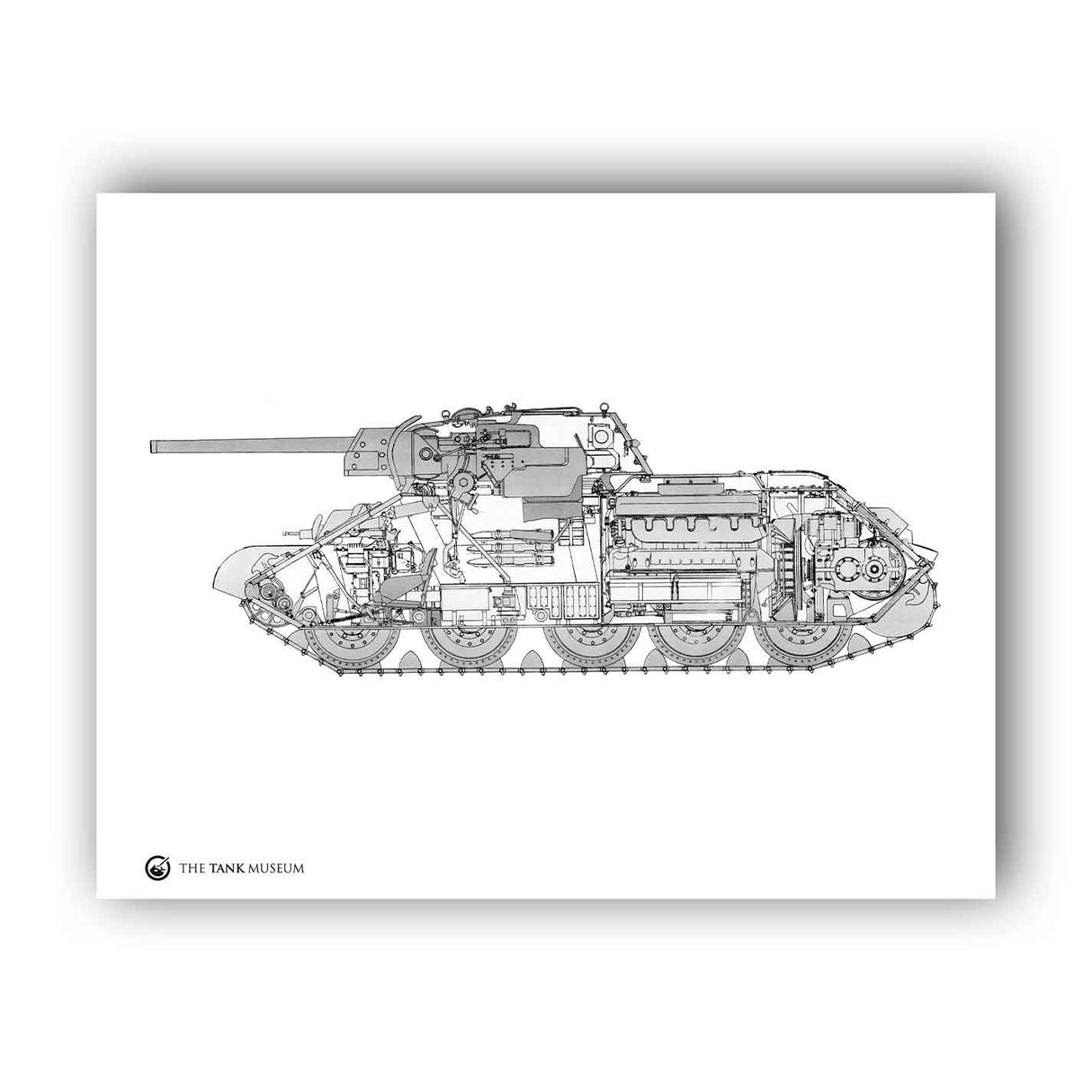 Art Print: T-34-76 Tank Wall Art On Demand Star Editions 11x14" No Frame