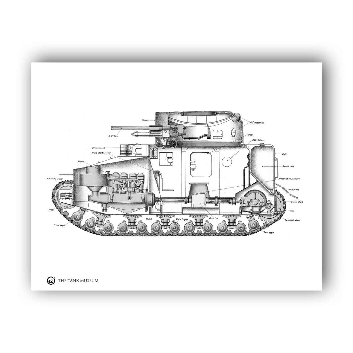 Art Print: Vickers Medium Tank Wall Art On Demand Star Editions 11x14" No Frame