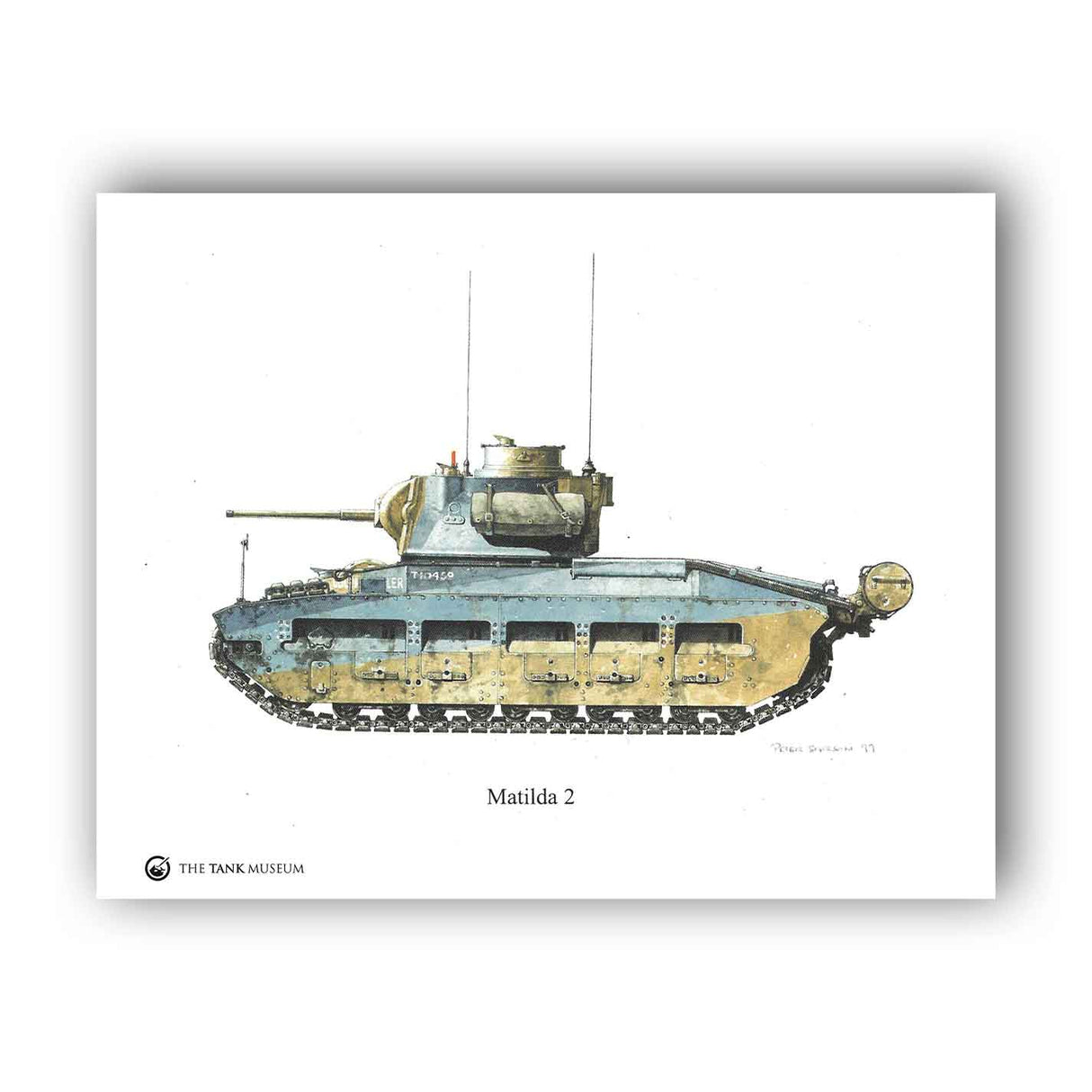 Art Print: A12 Matilda II Tank Wall Art On Demand Star Editions 11x14" No Frame