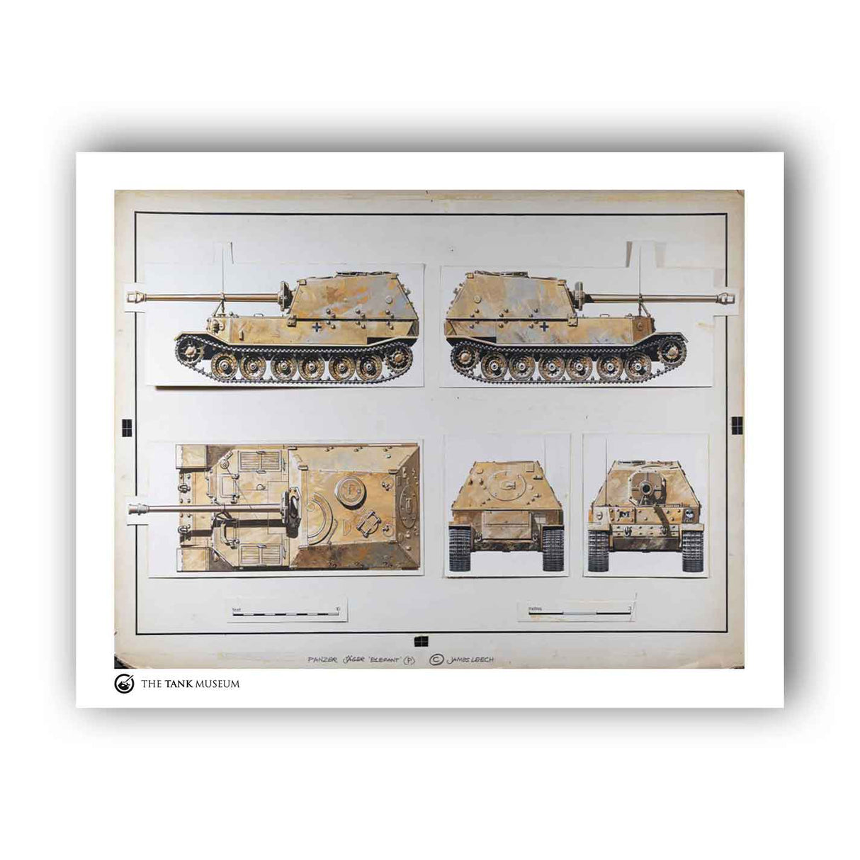 Art Print: Panzerjager Elefant Tank Wall Art On Demand Star Editions 11x14" No Frame