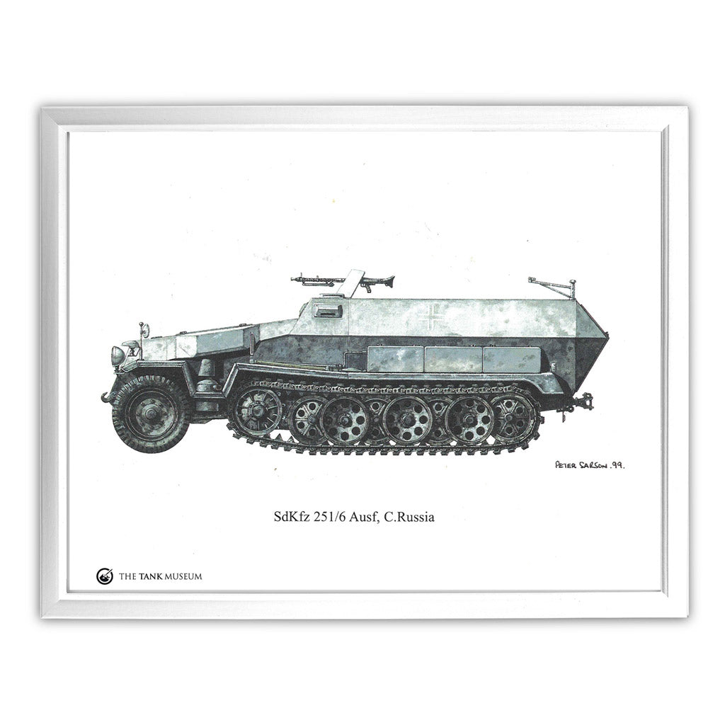 Art Print: SdKfz 251-6 Ausf. C Tank Wall Art On Demand Star Editions 11x14" With White Frame