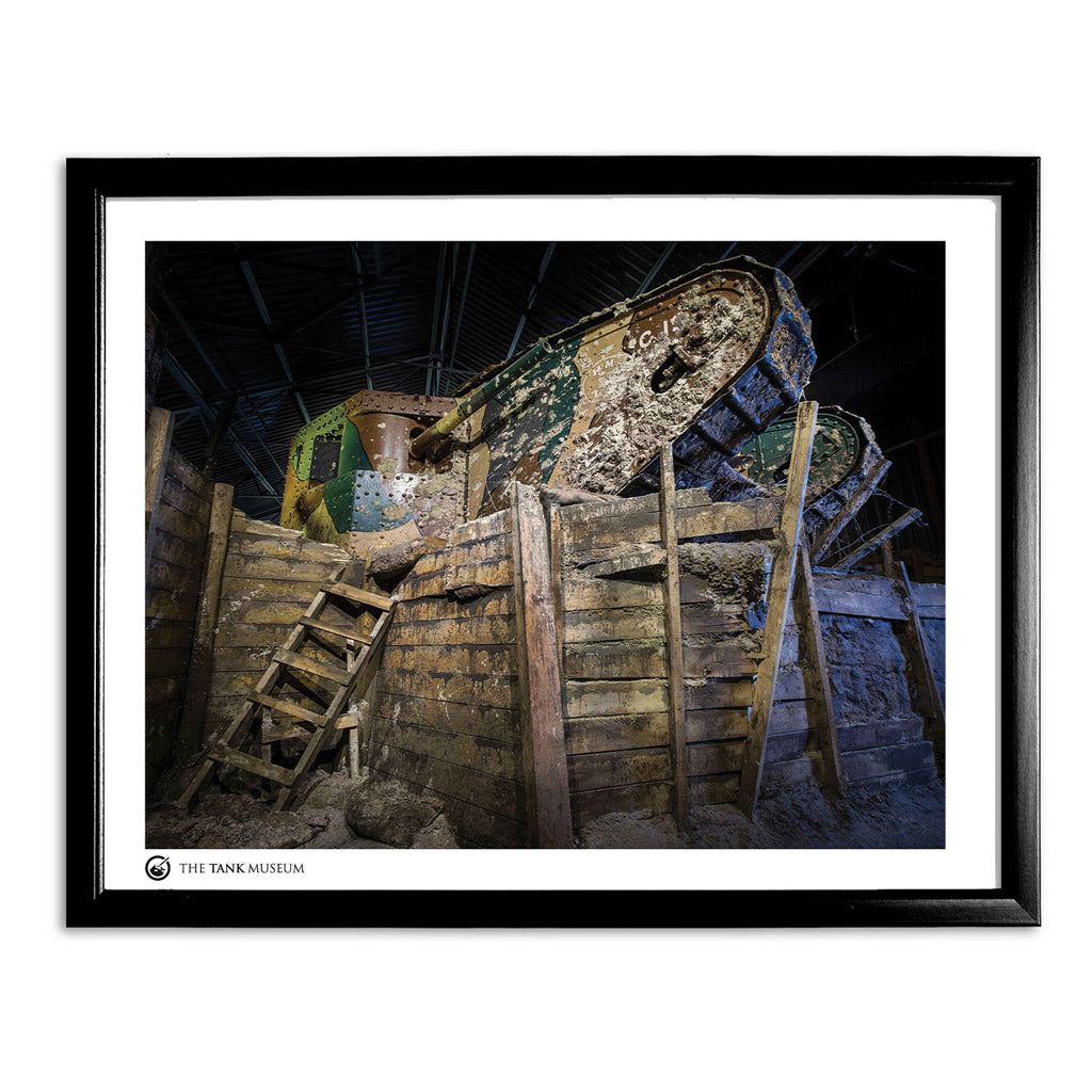 Art Print: Mark 1 Tank in the Trench Wall Art On Demand Star Editions 11x14" With Black Frame