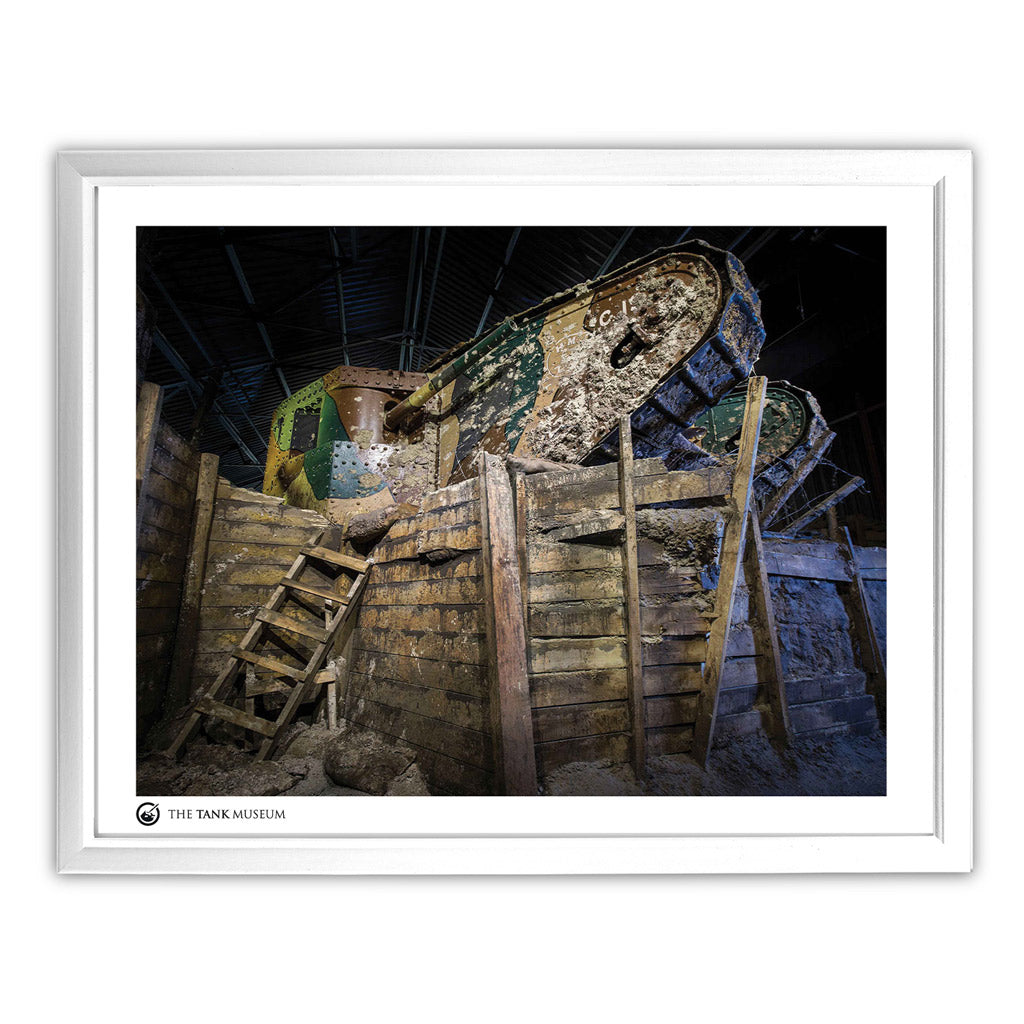 Art Print: Mark 1 Tank in the Trench Wall Art On Demand Star Editions 11x14" With White Frame